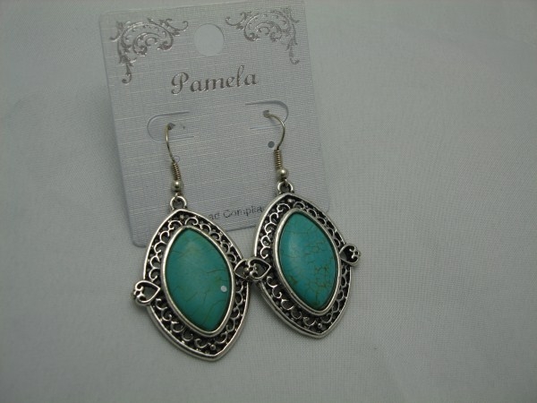 Turquoise Stone Earring in Silver